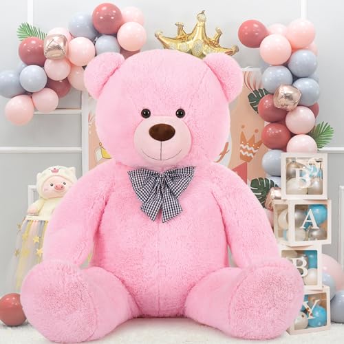 Image of MaoGoLan Giant Teddy Bear 6 Feet Tall, Pink Human Size Big Teddy Bear Stuffed Animal for Boyfriend,Girlfriend,Wife on Valentines,Christmas,Birthday