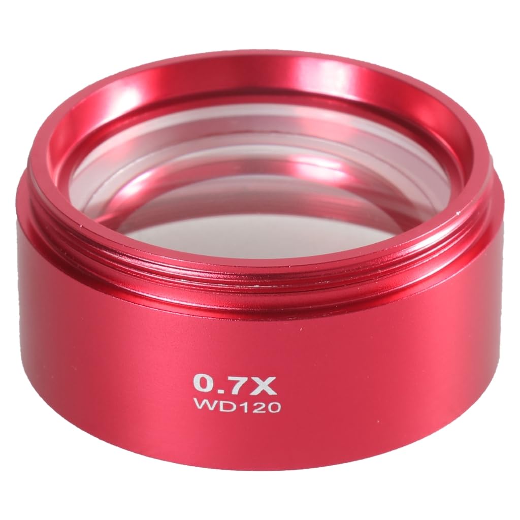 Lente de objetivo auxiliar de aluminio Barlow 0.5/0.7 lente de cámara de microscopio