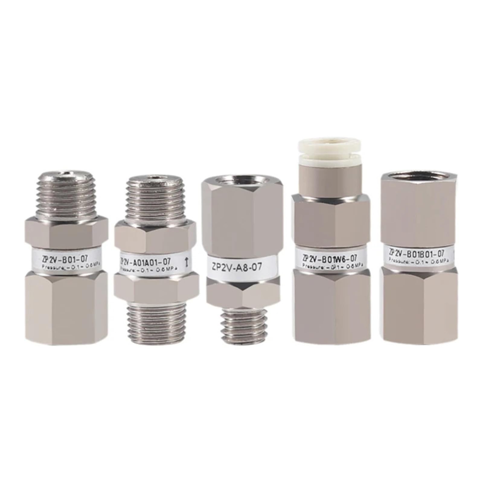 Válvula lógica de vacío neumática, válvula de seguridad de vacío, 10 Uds. | Serie ZP2V Previene fugas de aire y válvula de liberación ZP2V-A5A5 B5B5-03 05 07(ZP2V-A5A5-07)