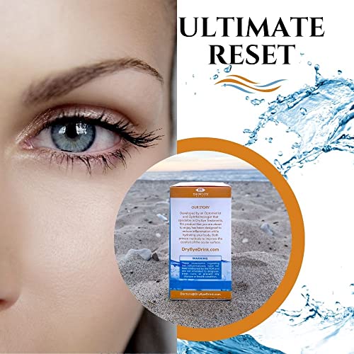 The Dry Eye Drink Orange Flavor L Ultimate Hydration For Dry Eyes L Sugar-Free Electrolyte Powder Packets L Blended With Vitamins, Green Tea, Turmeric, Taurine, And Dha L 5G X 20 Packets #TOP6