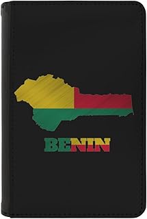 Passport Holder Cover Benin Beninian Flag Map PU Leather Case Wallet Passport Book Protector for Women Men Flying Travel Fashion Gift