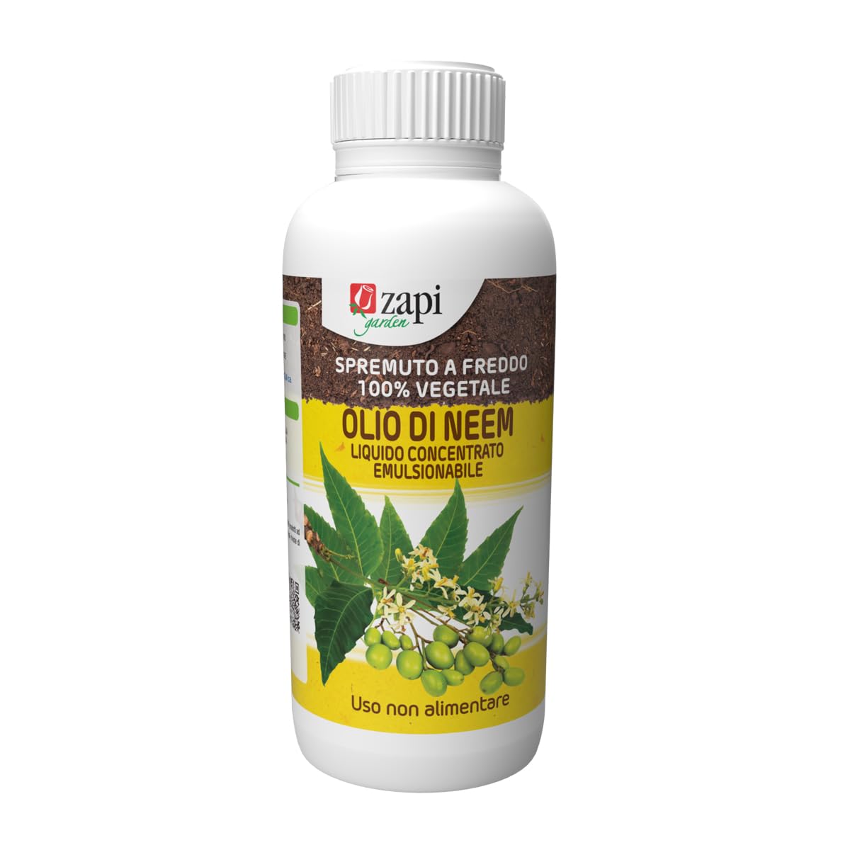 Zapi Garden | Olio di Neem Liquido Concentrato Emulsionabile, Spremuto a Freddo 100% Vegetale, 1L