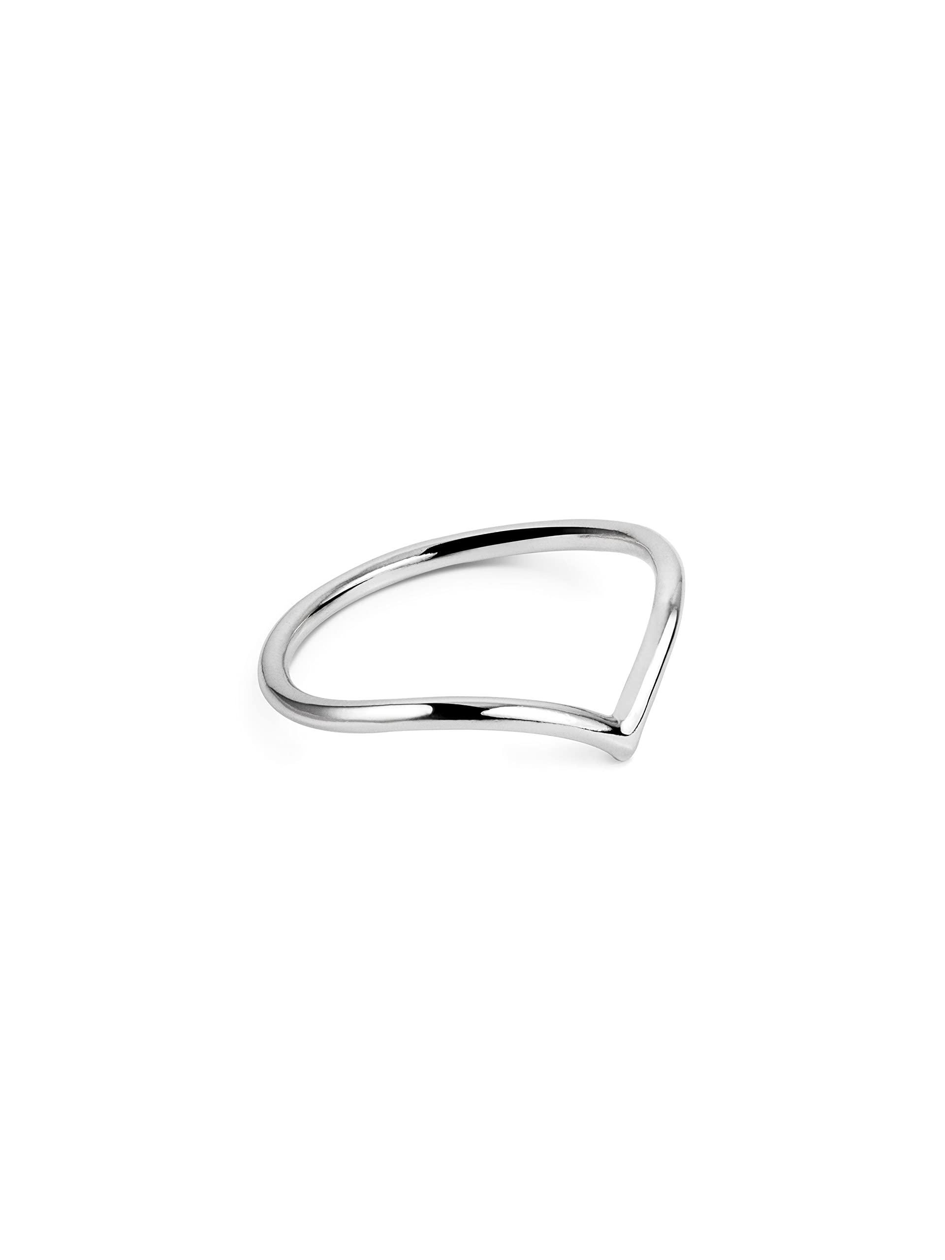 SINGULARU Anillo Peak Plata - Anillo de Plata de Ley 925 con Acabado Baño de Rodio Pulido Plata - Joyas para Mujer - Hecho en España - Varios Acabados y Tallas - Talla 12
