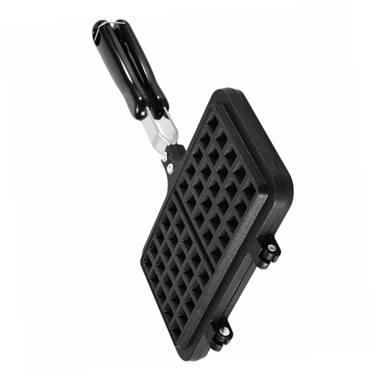 Stampo Facile da Pulire in Alluminio Pressofuso Antiaderente per Waffle Nero per Uso Domestico e Preparazione di Dolci Fatti in Casa