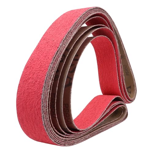 2x72 Inch Ceramic Sanding Belts 36 Grit 5 Pack