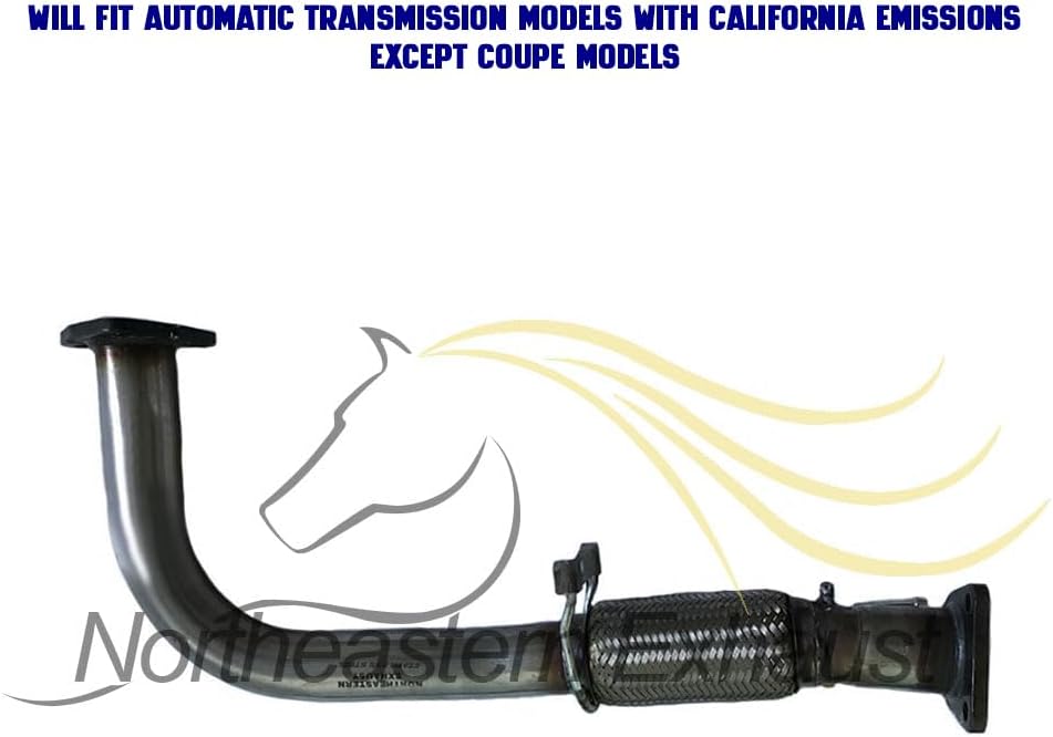 Exhaust Front Flex Pipe Compatible for 1998-2002 Honda Accord 2.3L | Stainless Steel | Northeastern Exhaust | Free Gaskets and Bolt Kit | Automotive Replacement Part | Direct-Fit