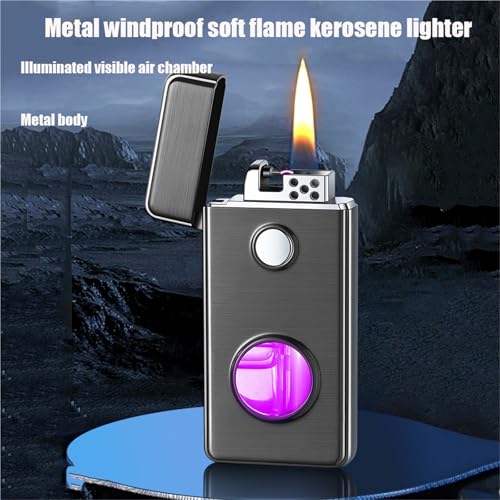 Encendedor de queroseno de metal con sensor inteligente y depósito luminoso 3
