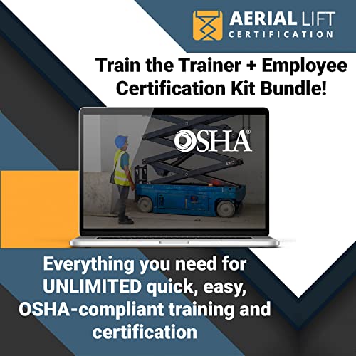 Image of Aerial Lift Certification Training Kit - OSHA Compliant Aerial Lift Operator COMPLETE Training With Certificates Of Completion, Operator Cards, Student Hand Outs, Hands On Evaluation Checklist & More
