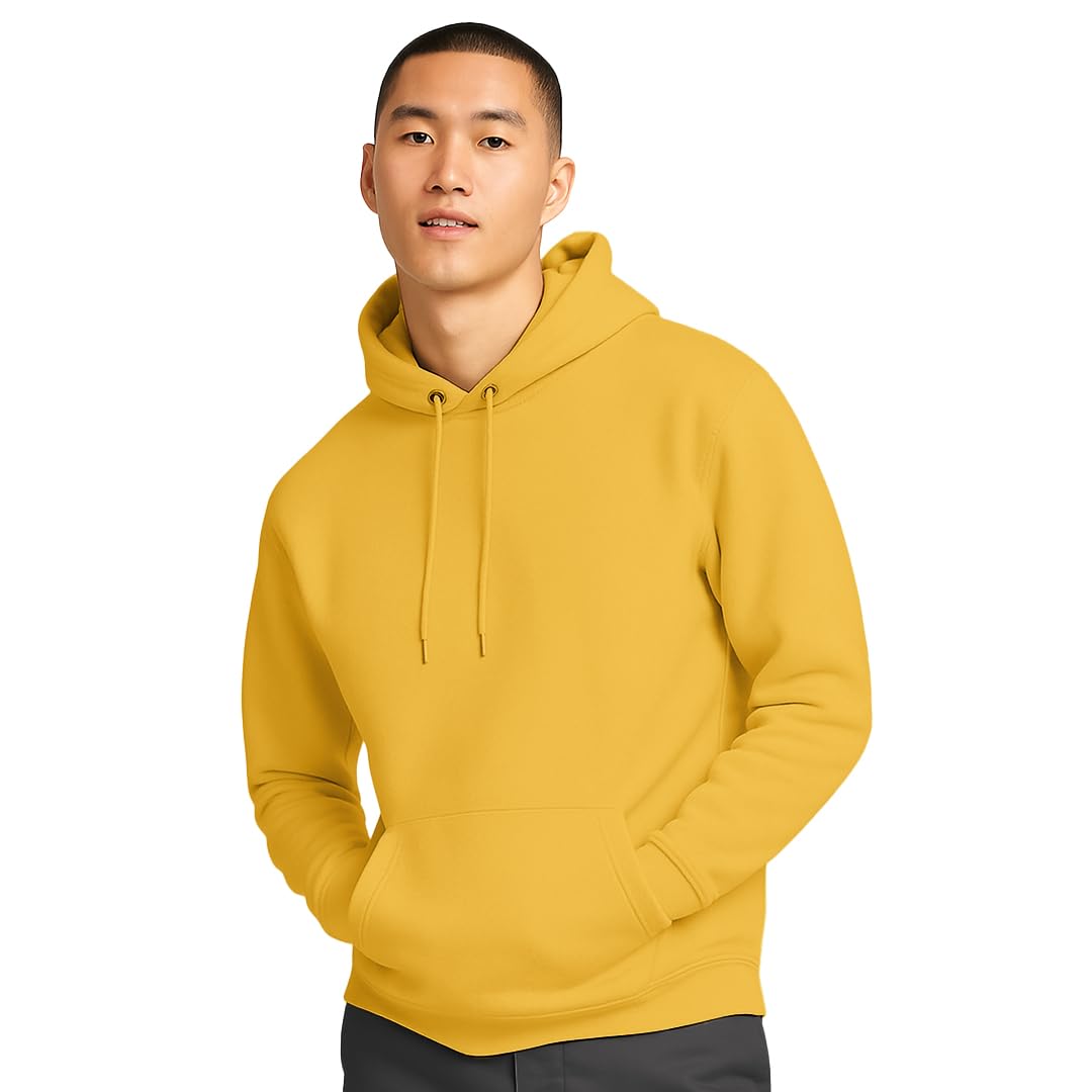 Hoodies for Man | 280 GSM Rich Cotton Fleece Solid Hooded Full Sleeve Sweatshirt for Man | Stylish Casual Wear Winter Hoodies for Men-image-30