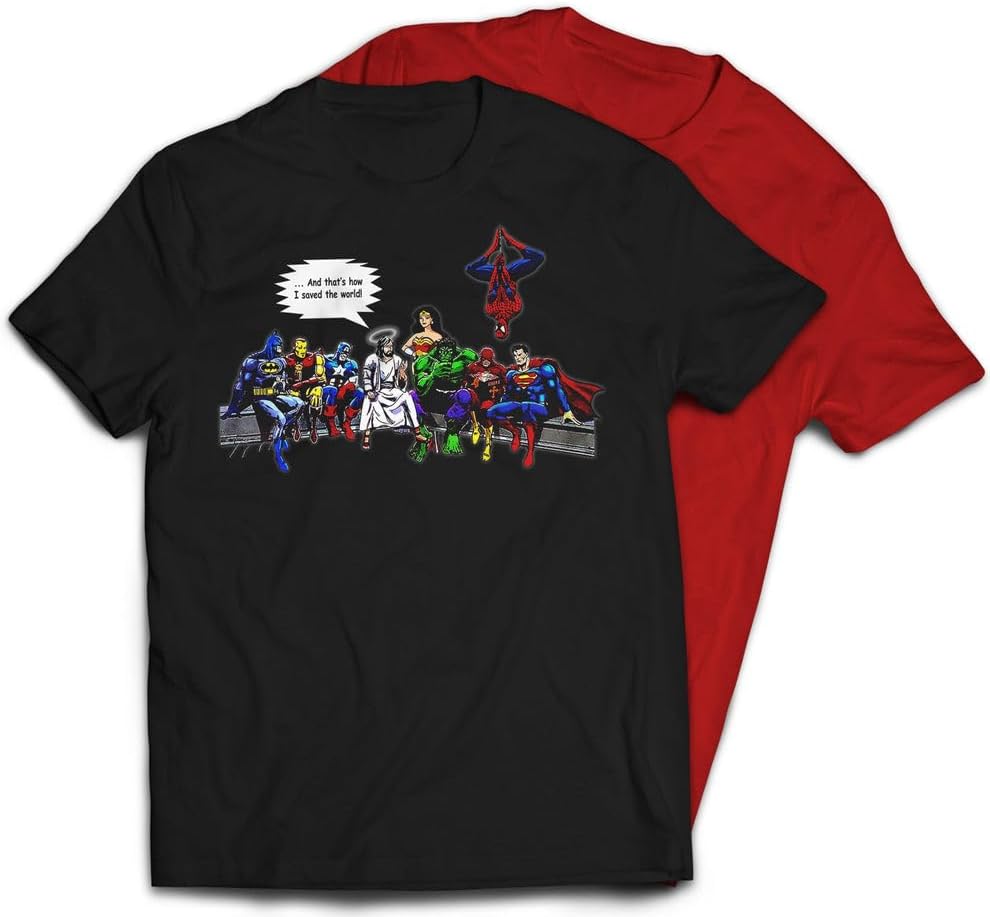 Jesus Superheroes That's How I Saved The World T-Shirt