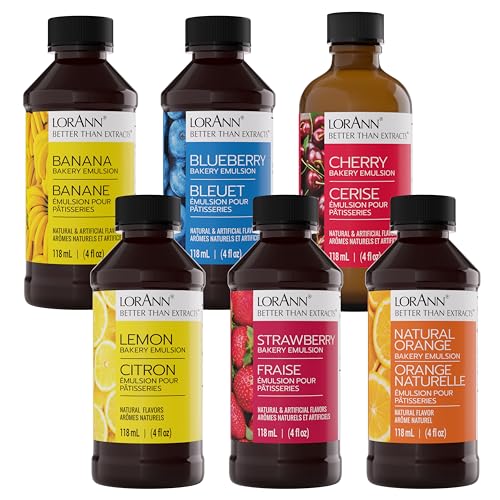 Lorann Oils Variety Bakery Emulsion: Multiple Flavors, Perfect for Enhancing Baking Variety in Cakes, Cookies & Desserts, Gluten-Free, Keto-Friendly, Baking Essential for Your Kitchen, 4oz per Bottle