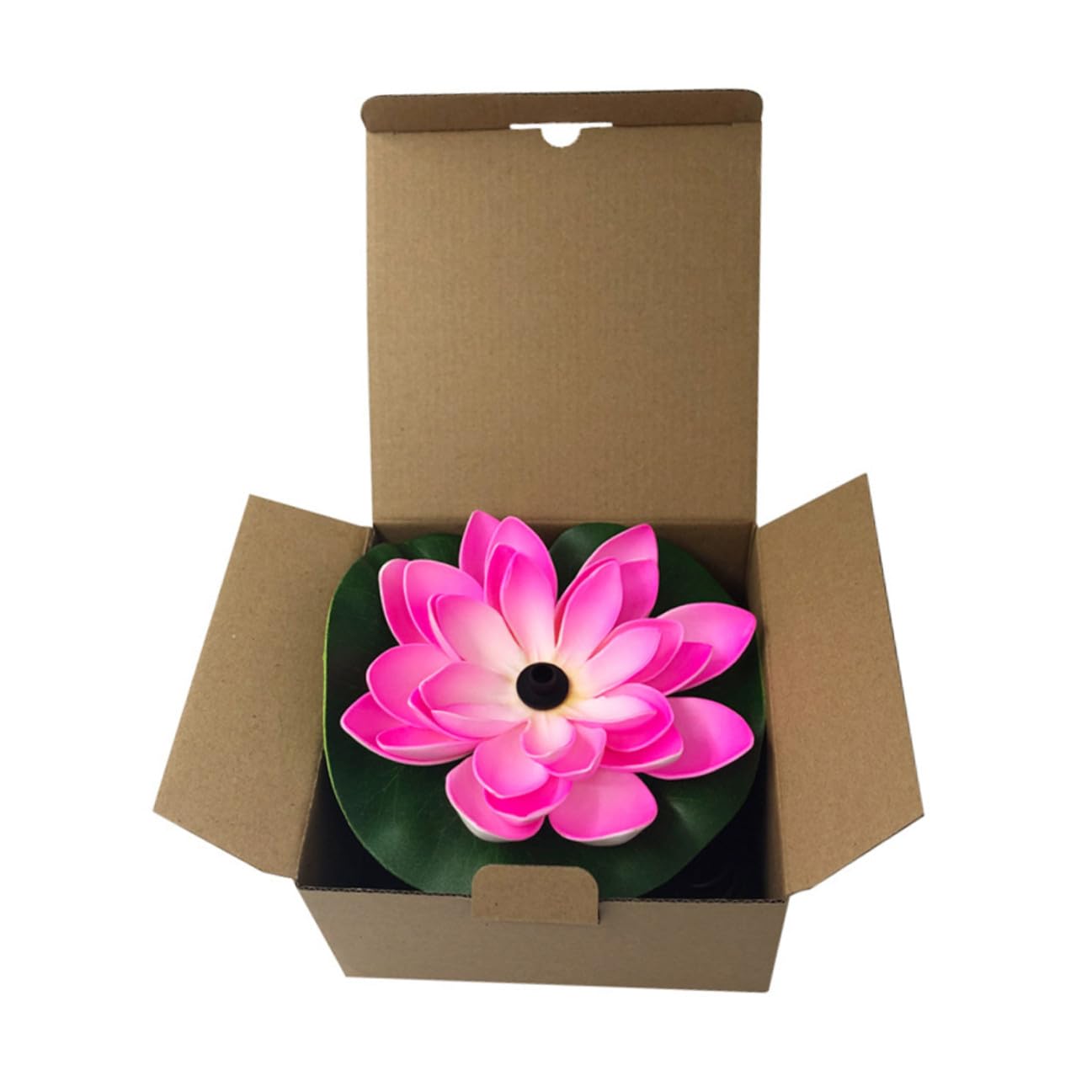 Outanaya Pompa per Fontana Pannello Solare a Forma di Loto in Plastica, Funzionamento Automatico e Design Galleggiante la Decorazione del Giardino la Circolazione Dell'acqua Durante