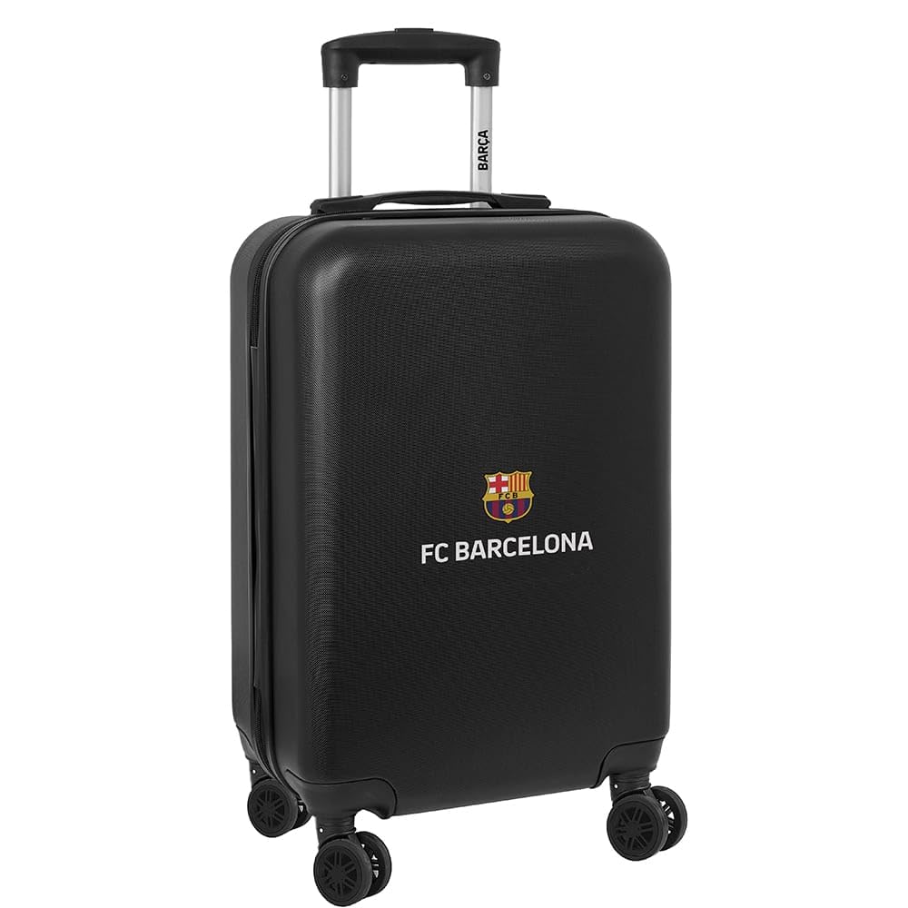 Safta | Maleta de Cabina 20″ FC Barcelona 3ª Equipación, ABS + PC Resistente, 4 Ruedas Dobles 360° Silenciosas, Candado de Seguridad, Medidas 34,5x20x55 cm