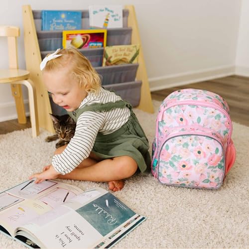 Image of Wildkin JumpOff Jo 12-inch Kids Backpack - Lightweight, Durable Toddler Bag - Floral Watercolor
