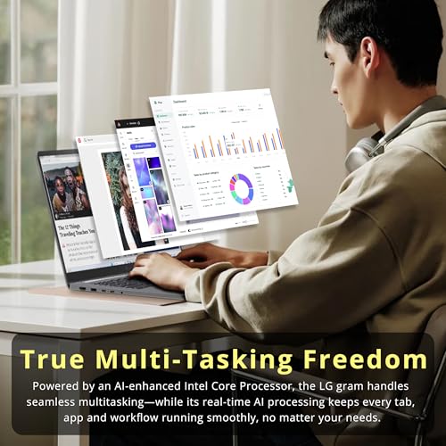 Image of LG Gram 15.6 inch FHD Business Laptop, Intel Core i5-1334U, 16GB RAM, 1.16TB Storage (1TB SSD+160GB Docking Station Set), Intel Iris Xe Graphics, Numeric Keypad, HD Webcam, Wi-Fi 6, Win 11, Titan Silver