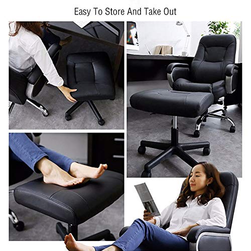 Verstellbare Fußstütze - 360° schwenkbar & höhenverstellbare Beinstütze, ergonomische Unterstützung für Büro- und Gaming-Stühle, Computer-Workstations