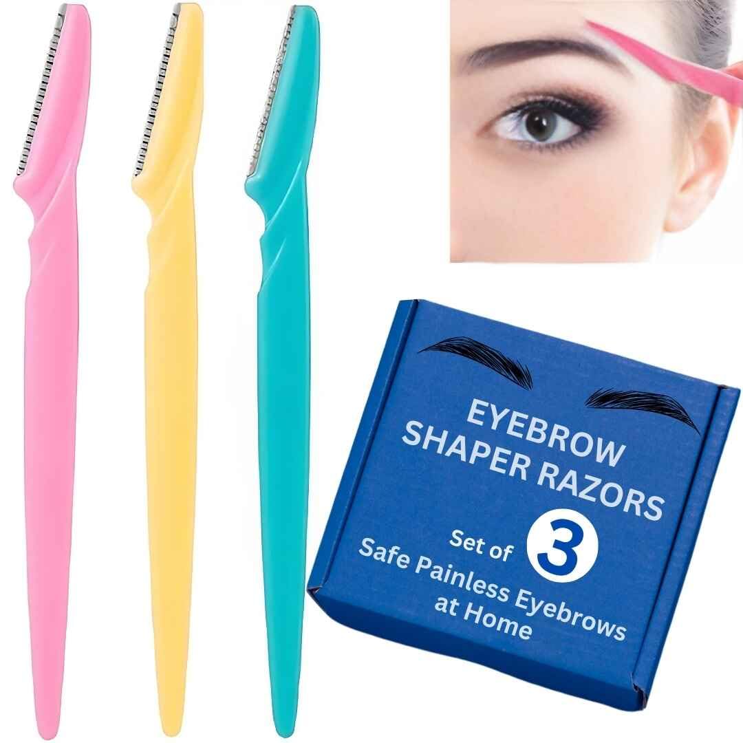 Personal Care Eyebrow Shapers Razors Shavers Shaving Grooming Trimmers 3 pcs for Woman Face Upper Lip Threading - Reusable Beard Shaper Styler Remover Kit Eye brow Grooming for Men with Sharp Blades (B0CPT5FMSZ) Amazon Price History, Amazon Price Tracker
