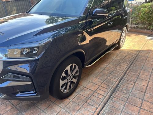 2 Piezas Estribos Laterales para SsangYong Rexton 2017-2024 Negro miniatura 2