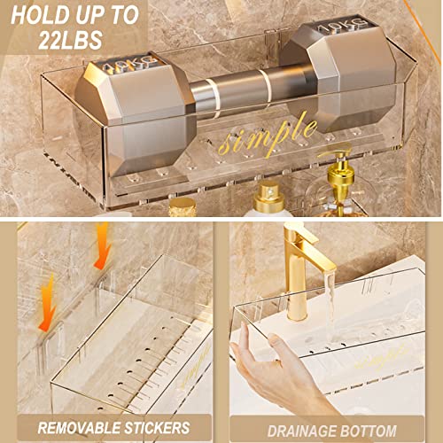 AOTOPYU 2 Pcs Mensola Doccia Senza Foratura