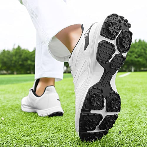Image of Waterproof Professional Golf Shoes Men Spikes Golf Sneakers Male Outdoor Anti Slip Walking Footwears