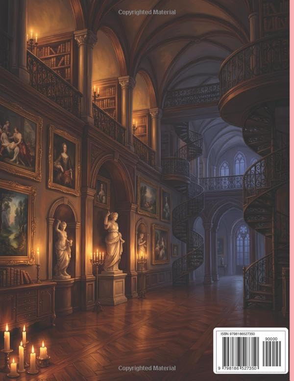 Art Academia: A Museum After Dark Coloring Book: Aesthetic Gallery Halls, Classical Sculptures, and Artist Studios | Intricate Line Art Designs for Teens and Adults image 3