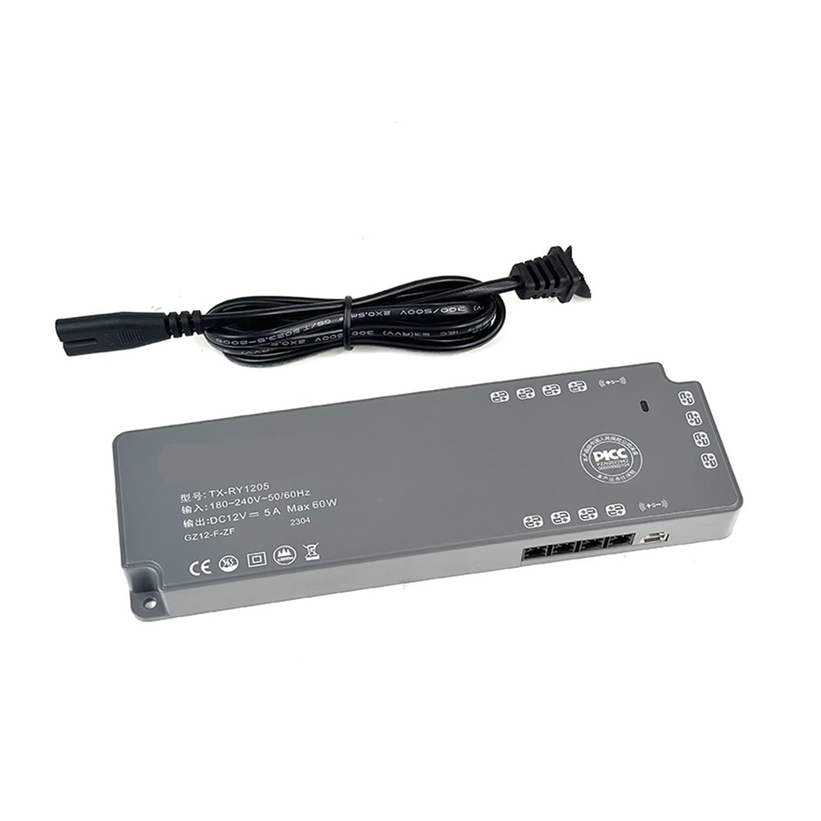 PWANUIGTE Led Ultra-Thin Wardrobe Dedicated Power Supply 12V Interface Induction Switch line Light with Transformer(60W/12V)