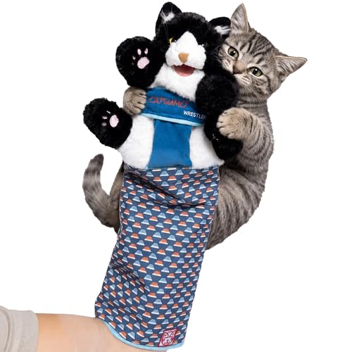 CATSUMO Wearable Cat Toy Wrestling Glove Puppet – Interactive Hand Mitt with Durable Protective...