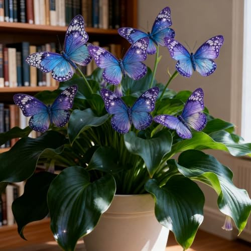 Wgchterg Fragrant Butterfly Hosta Night-Blooming Lilac Scent | Low Maintenance | Ideal for Balcony Pots & Garden Decoration | Natural (Non-Artificial) (4 Bulbs)