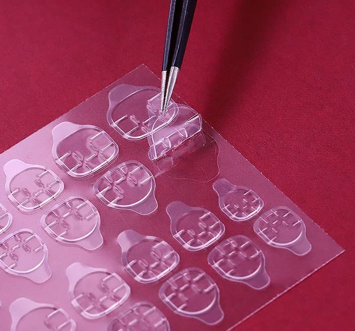 LABOTA 40Sheets Waterproof Breathable Jelly Double Sided Adhesive Tabs Nail Glue Sticker False Nail Tips，Super Sticky Double Sided Tips（960pcs）
