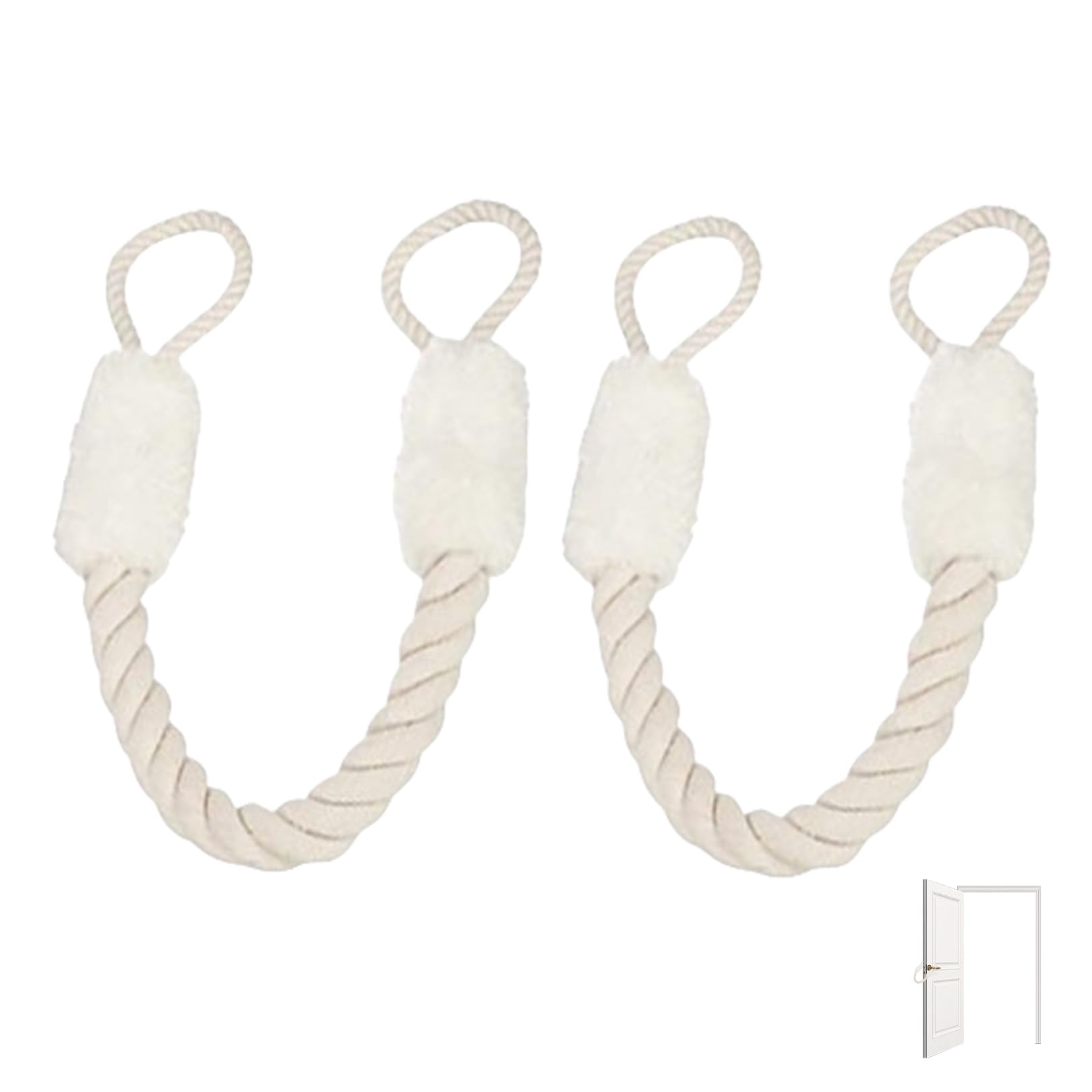 2 Stück Türkordel,Türstopper Klinke,TüRaufhalter,Türstopper Türklinke,Klemmschutz für Türen,Tür Klemmschutz Baby,Türklinken Stopper,Baumwolle zu Vermeiden Haustier und Kinder Fingerschutz