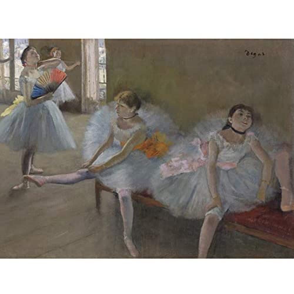 Artery8 Edgar Degas Dancers In The Classroom C1880 Painting Art Print Canvas Premium Wall Decor Poster Mural