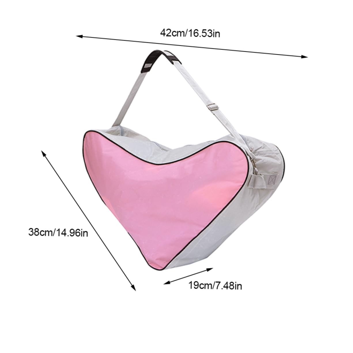ibasenice Borsa Triangolare per Pattini, 2 Pezzi in Oxford Rosa | Roller Skates e Ice Skates, Design Portatile, Facile da Pulire, Formato Organizer