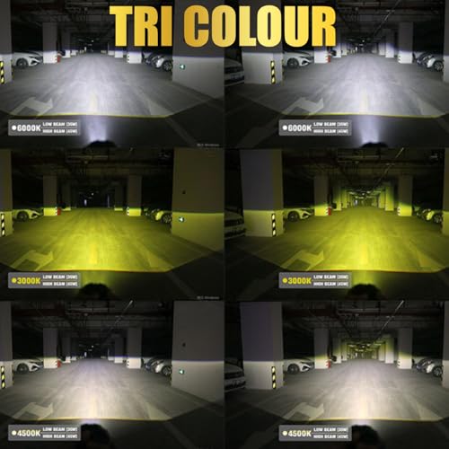 Image of Audio Wheels 3 Inch LED Projector Fog Lamp | 200W High-Intensity | Tri-Color - 3000K Yellow / 4500K Warm White / 6000K White | Premium Aluminium Housing | 1-Year Warranty