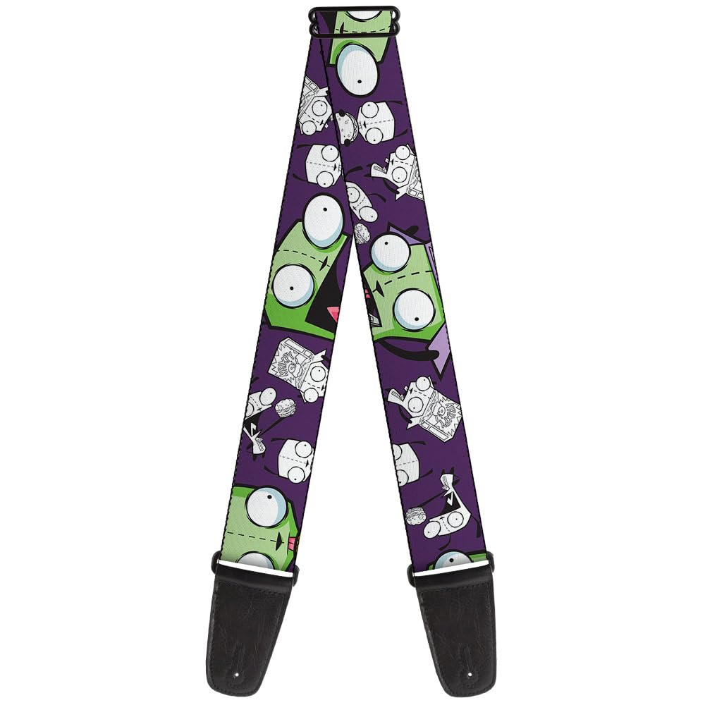 Buckle-Down Guitar Strap, Invader Zim, Purple, 2" Wide - 29-54" Length