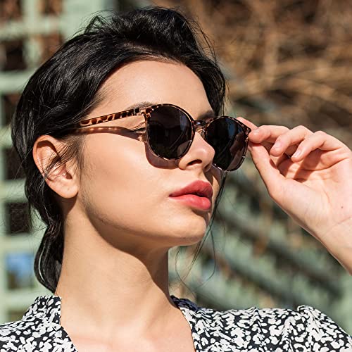 Image of Reading Sunglasses Vintage Round for Men and Women Protection Shades 3 Pack (Navy+Black White+Floral, 3.00 Magnification)