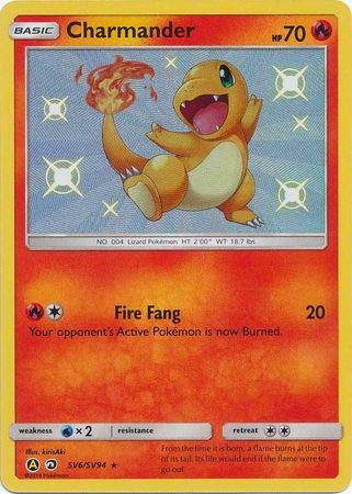 Pokémon Charmander - Shiny Rare Hidden Fates Collectible Card - 1 Piece