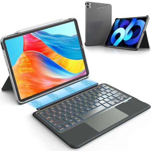 CAPNEW Keyboard Case for iPad -Air 11- inch 2024 & iPad Pro 11 inch (1st/2nd/3rd/4th Generation)- Magnetic Detachable Tablet Keyboard Cases with Trackpad Compatible with 10.9” iPad Air 4th/5th Gen