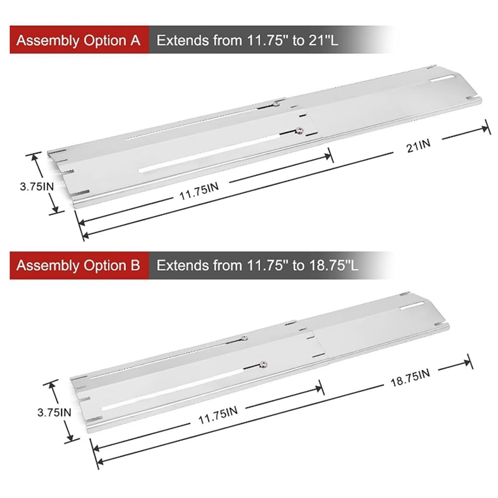 Set di Ricambio per Griglia A Gas per Barbecue con Piastra Riscaldante Regolabile In Acciaio Inossidabile, Kit di Accessori per Cucina All'Aperto, 3 Pezzi