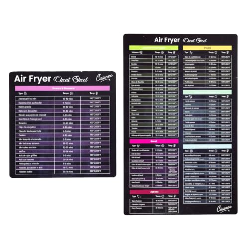 Temps de cuisson Air Fryer magnétique en français – guide complet pour friteuse sans huile – accessoire air fryer pratique – accessoires air fryer...