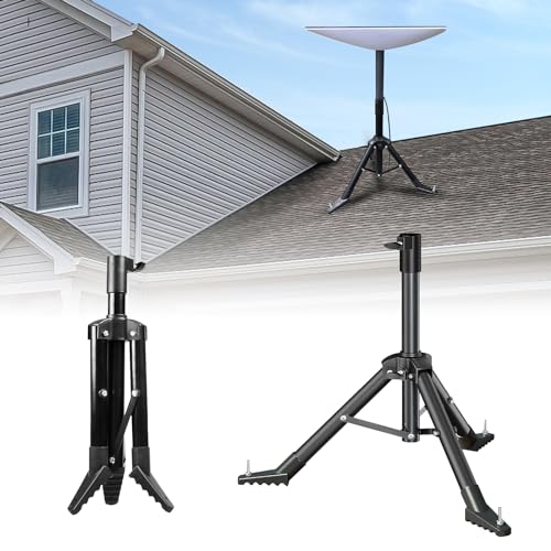 Foldable Tripod Mount for Starlink V2 and V1, Portable Tripod Starlink Mount Bracket, Adjustable Height Heavy Steel Tripod Stand for Starlink Outdoor Pivot Mount, Starlink Satellite Antenna Mounting