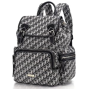 VS VOGSHOW Diaper Bag Backpack, Jacquard Stylish Travel Baby Bag with Crossbody Strap, Durable Large Maternity Nappy Bag…
