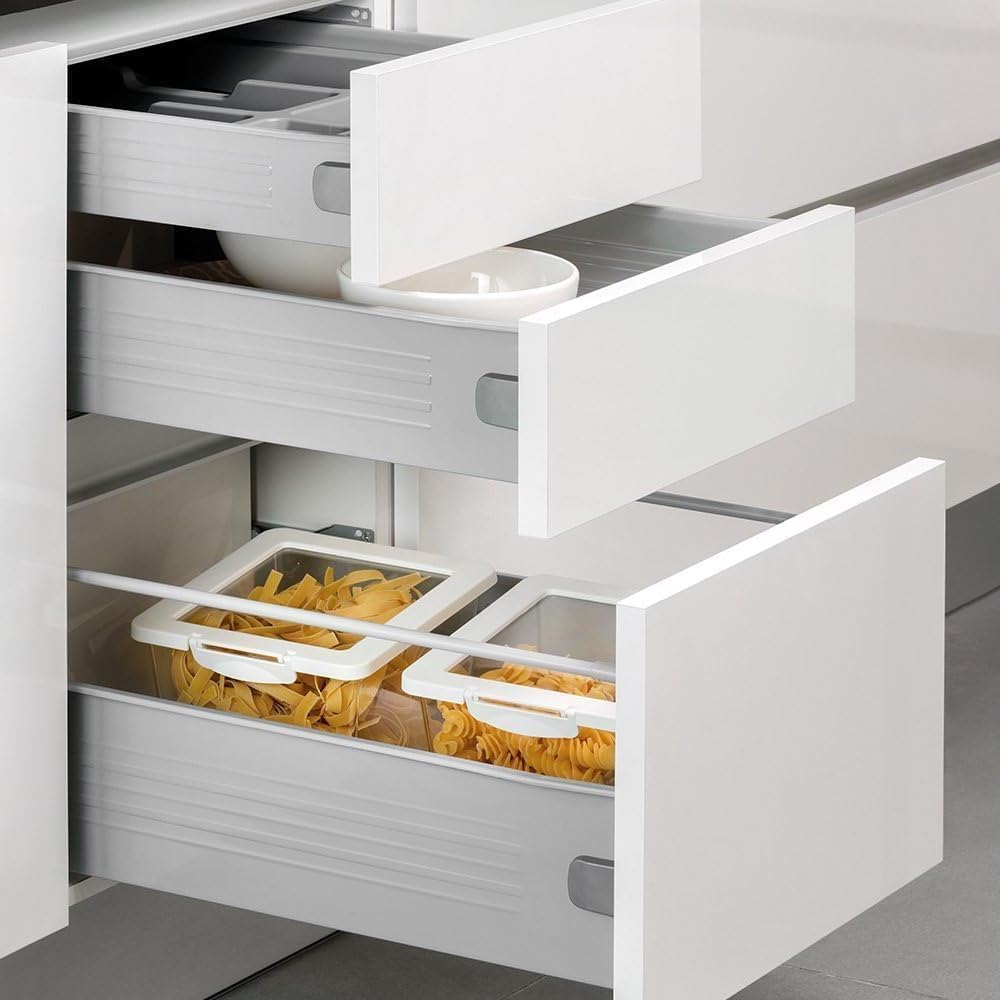 SUPRA Metal Box Kit Tiroir Métal – Hauteur 86 Mm, Profondeur 400 Mm, Finition Gris