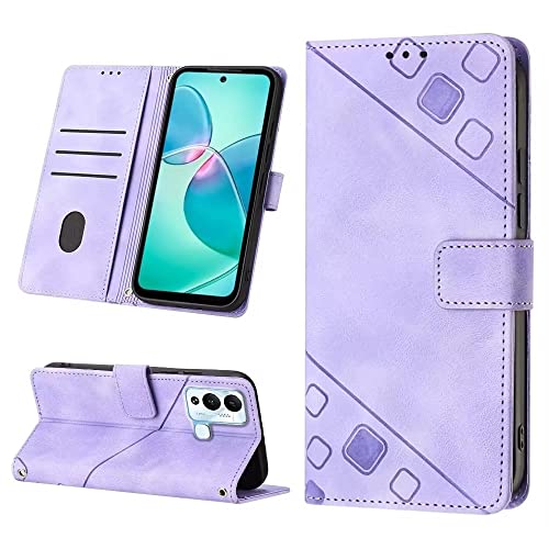 Etui Coque Samsung Galaxy A04 Core, Antichoc TPU Housse Cuir PU Portefeuille Etui Housse [RFID Blocage] [Béquille] [Fentes pour Cartes] Coque pour Samsung Galaxy A04 Core, Violet clair