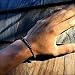 Brown Rope Bracelet with Beaded Hematite Stones - Handmade Pull Cord Size Adjustable Macrame Knot Jewelry for Men and Women by Rumi Sumaq