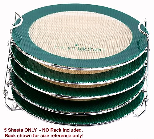 5 Dehydrating Sheets Compatible With Ninja Foodi Dehydrator - 8" Circle Non Stick Drying Herbs Chips Fruit Leather Jerky Food Liner Mats Pressure Cooker #TOP5