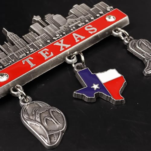 Imán de metal con skyline de San Antonio de 2.75 pulgadas miniatura 5
