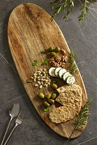 Tuba Art Wood Chopping Board for Kitchen | Wooden Chopping Board for mom,Wife Gift | Cutting Board for Kitchen Wooden Serving Board | Pizza Platter 20X10X1.50 Inch Brown