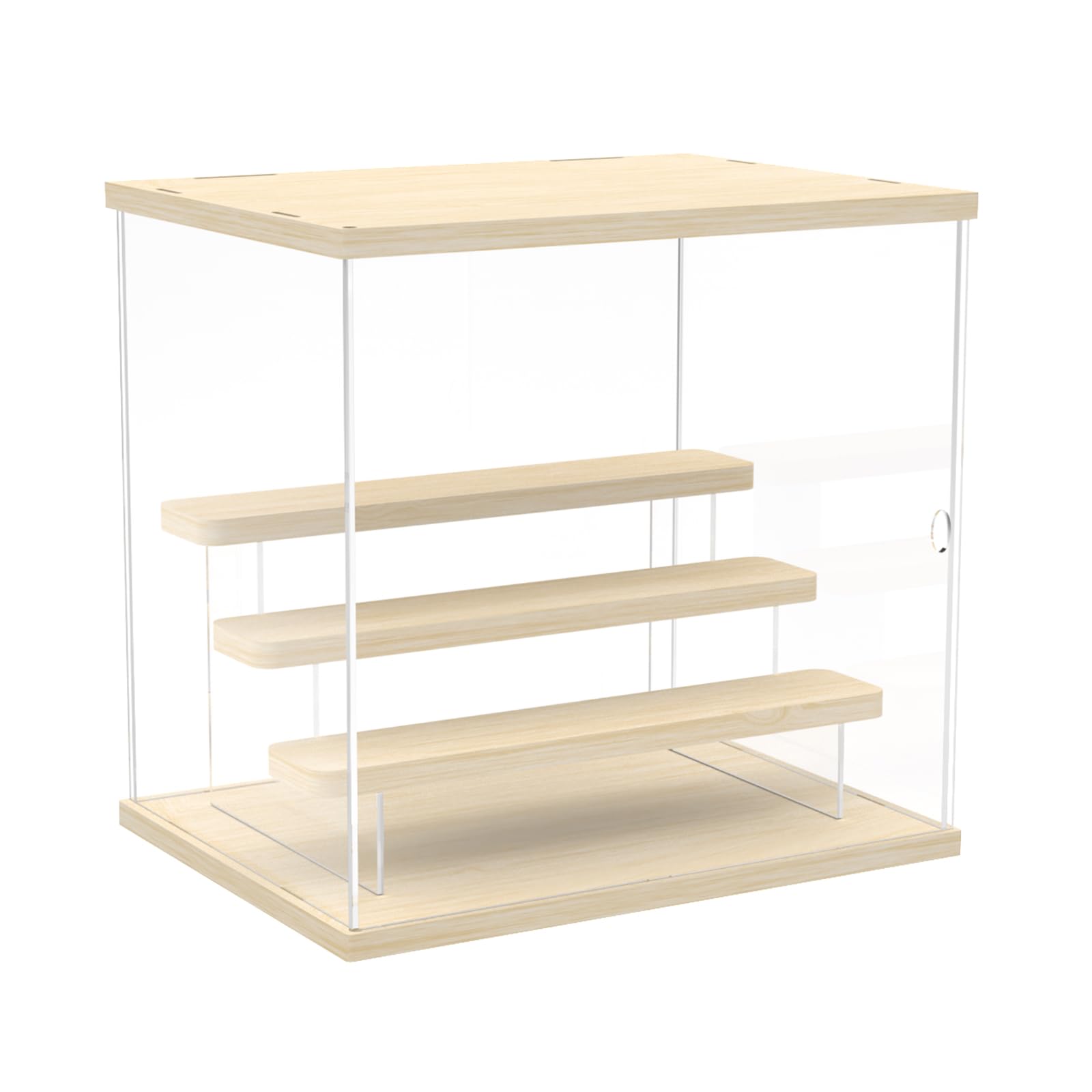 Vitrina de Acrílica Transparente, 3 Niveles Escaparate para Colección, Escaparate Funko Pop Expositor de Acrílico, Caja Vitrina de Acrílico Transparente para Figura Manga Amiibo, Blanco — view 13