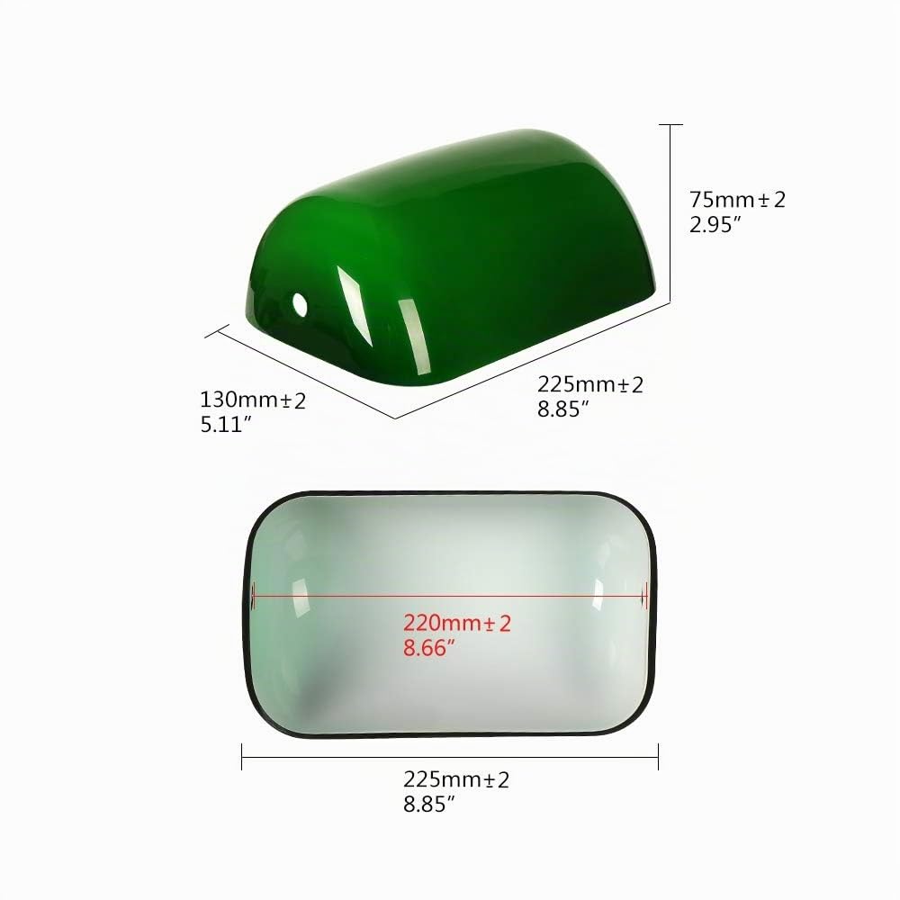 coperchio della lampada di ricambio per banchi di vetro per la lampada da tavolo (Verde)