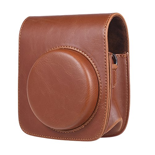 Andoer Weinlese PU-protection camera bag with Strap, for Fujifilm Instax Mini 90 instant film camera